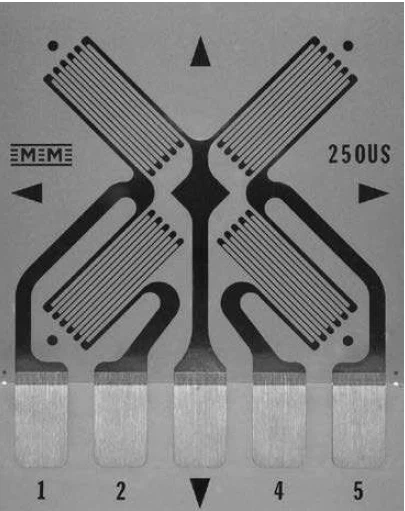 Four axial strain gauge